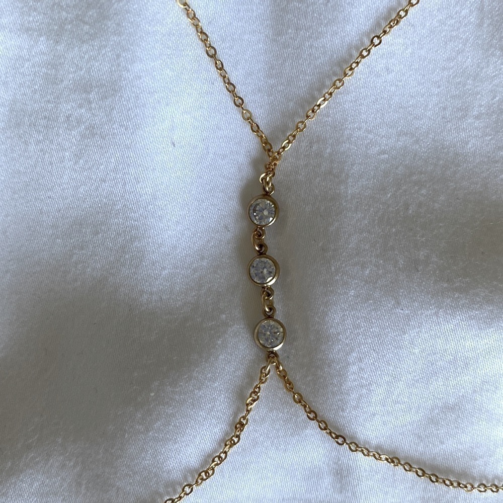 TatiRocks Constellation Gold and CZ Body Chain, only tried on!